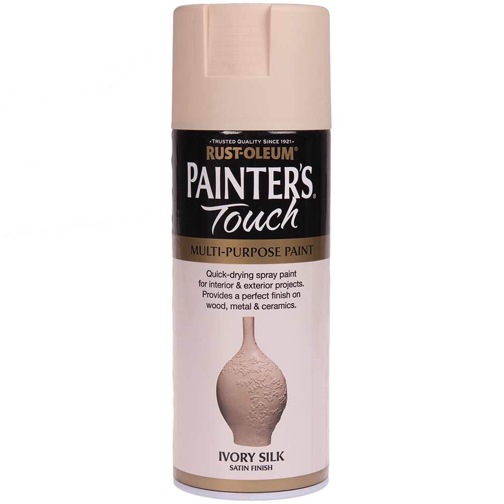 Vopsea spray decorativa Rust-Oleum Painter`s Touchs, ivoriu silk, lucios, interior/exterior, 400 ml 400