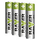 Baterii ultra alcaline Raver, AAA RUA LR03-B4, 1.5 V, 4 buc/blister