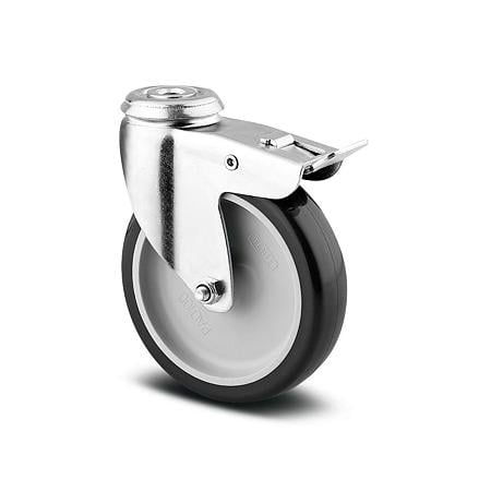 Rola pivotanta cu frana, 75 x 25 mm, 60 kg