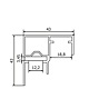 Profil de ghidare inferior SDS 9500, aluminiu anodizat mat, lungime 3 m