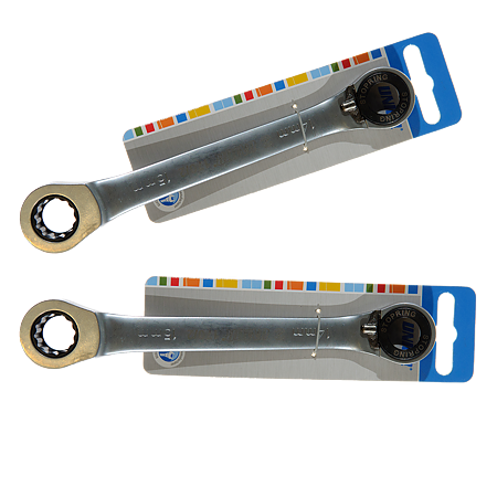 Chei inelare duble cu clichet, 14 x 15 mm Chei inelare duble cu clichet, 14 x 15 mm