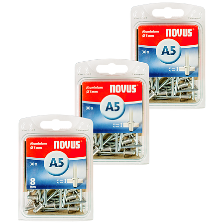 Nituri aluminiu Novus 5X8MM 30 BUC