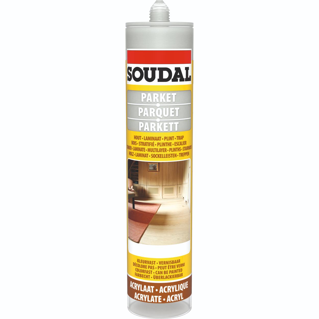 Chit acrilic pentru parchet, Soudal, brad, 280 ml 