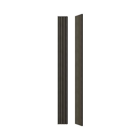 Panou decorativ Linea Acustic, 6 lamele, MDF, maro/negru, interior, 265 x 24.5 x 2.2 cm