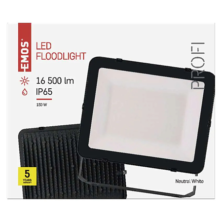 Proiector LED EMOS Profi 150W, 16.500 lm, 4000K, IP65, aluminiu, 33.5x27x4.3 cm