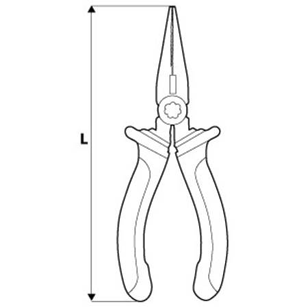 Cleste cu varf lung plat Neo, 160 mm Cleste cu varf lung plat Neo, 160 mm