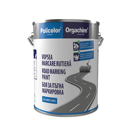 Vopsea pentru marcare rutiera Policolor Deko, alb, 3.5 kg