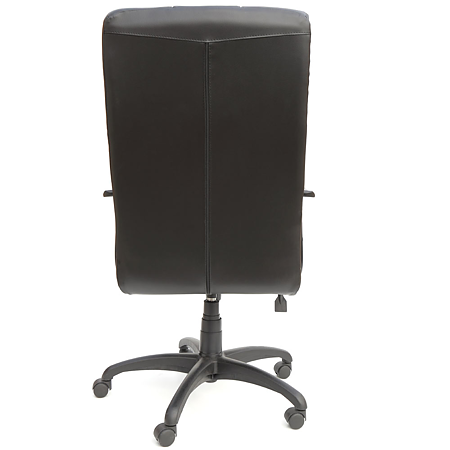 Scaun birou directorial negru Depozitul de scaune Atlas, tapiterie piele ecologica, rotativ, reglabil pe inaltime, 62 x 85 x 110 - 117 cm
