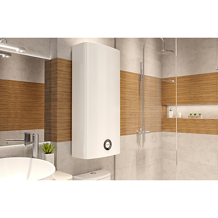 Boiler electric 80 l Tesy BelliSlimo Lite GCR802712E32EC, 1200 W, vertical, fara serpentine, 2 rezervoare, alb, 31.38 kg, 1053 x 490 x 280 mm