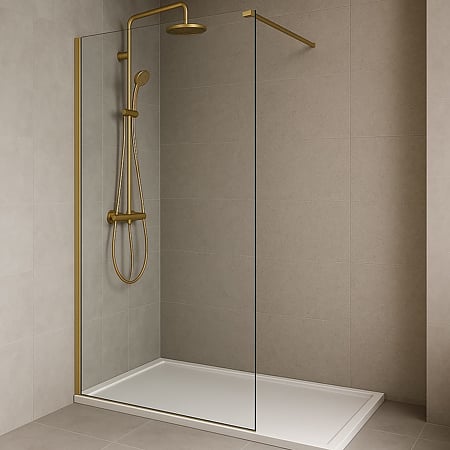 Paravan dus / walk in Sanotechnik Sanoflex N90, sticla clara 6 mm, fara accesorii, 88 - 89 x 200 cm