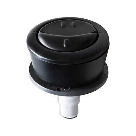 Mecanism WC incastrat Wirquin, cu dubla actionare,3/6 litri, buton negru, cu flotor lateral, racord 2 1/2", plastic