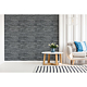 Piatra decorativa naturala Modulo Natimur Black, negru, interior/exterior, 40 x 10 cm