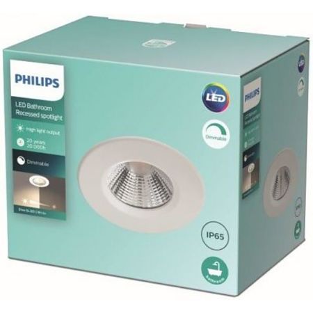 Spot LED Philips incastrat Dive SL261, alb, 2700k, 350 lm, 5.5 W, IP 65 Spot LED Philips incastrat Dive SL261, alb, 2700k, 350 lm, 5.5 W, IP 65