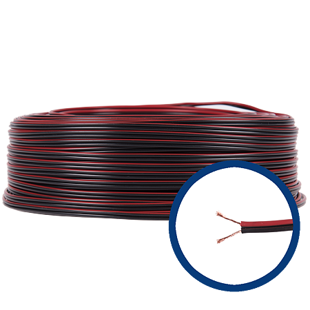 Cablu electric MYUP 2 x 0.5 mmp, izolatie PVC, rotund