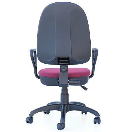 Scaun ergonomic Confort LX, cu brate, inaltime si spatar reglabil, stofa A32, visiniu