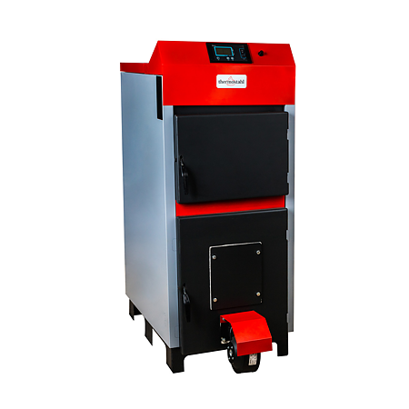 Cazan termic pe combustibil solid Thermostahl Ecowood Plus 40, 130 l, 132.5 x 53 x 128 cm, 40 kW