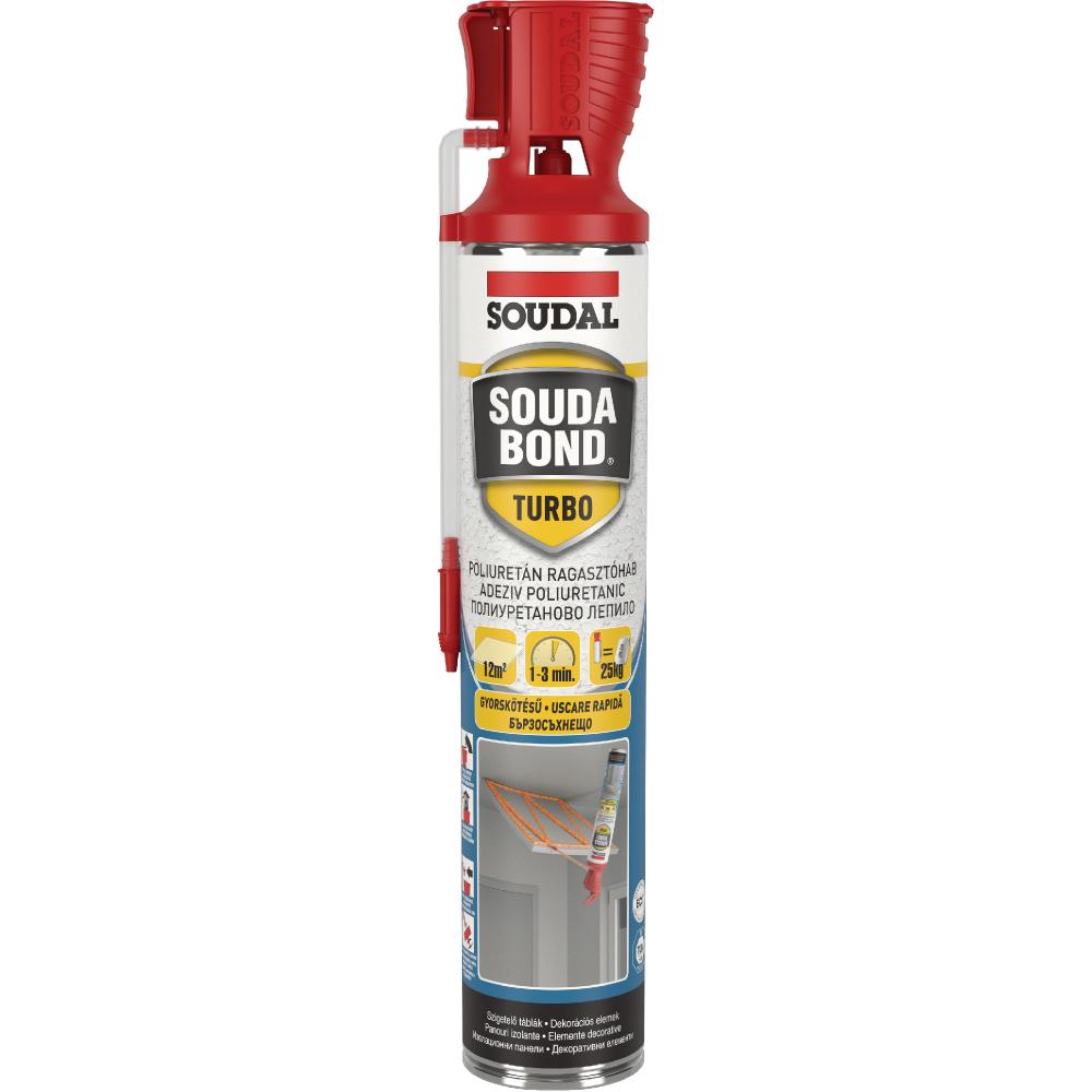 Adeziv poliuretanic Soudal Soudabond Turbo Genius, cu pai, 750 ml