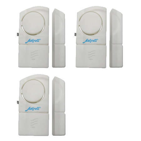 Set 3 mini-alarme Advisen Astrell, 3 x 214 x 22 x 150 mm, IP20, alb,