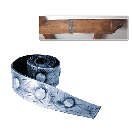 Chinga decorativa Decosa, imitatie fier gri, cauciuc, 4 x 100 cm 