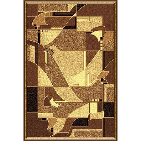Covor clasic Gold 335/12, polipropilena BCF, bej-maro, 60 x 110 cm