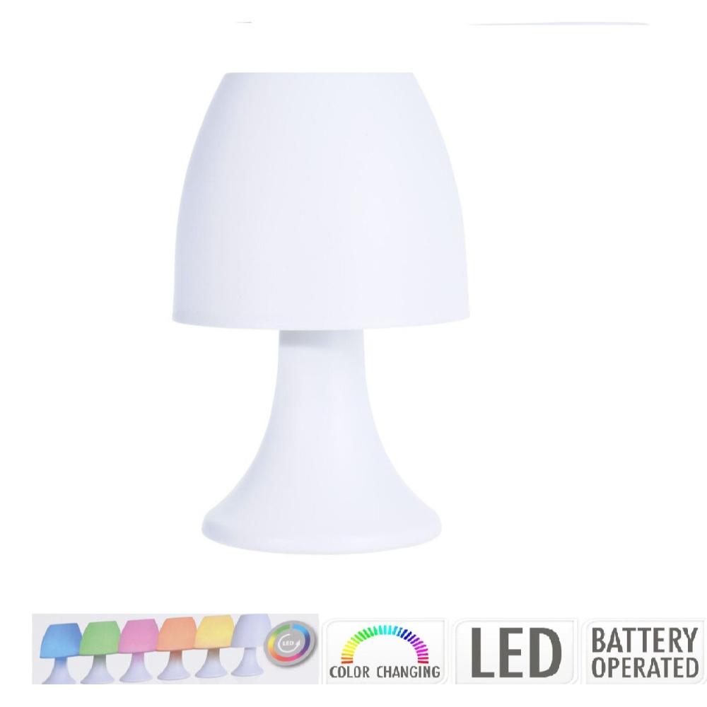 Veioza LED RGB, plastic, alb, inaltime 192 mm 192