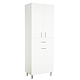 Dulap baie Badenmob Seria 021, cos rufe integrat, 3 usi, PAL, alb, 64 x 37 x 170 cm