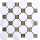 Faianta Kai Ceramics Delphy Mosaic, finisaj lucios, alb, model ondulat, 30 x 30 cm