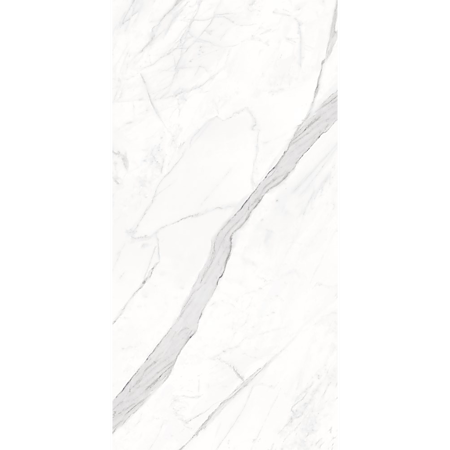Gresie portelanata Calacatta, exterior/interior alb lucios, dreptunghiulara, 120 x 60 cm