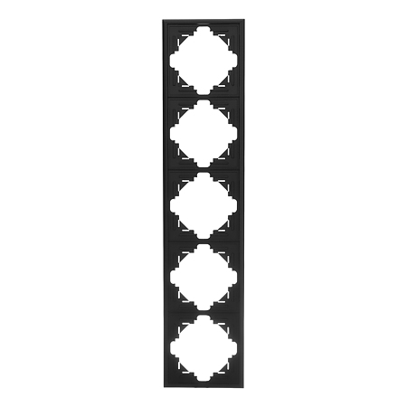 Rama de aparataj Legrand New Suno, 5 module, PVC, negru