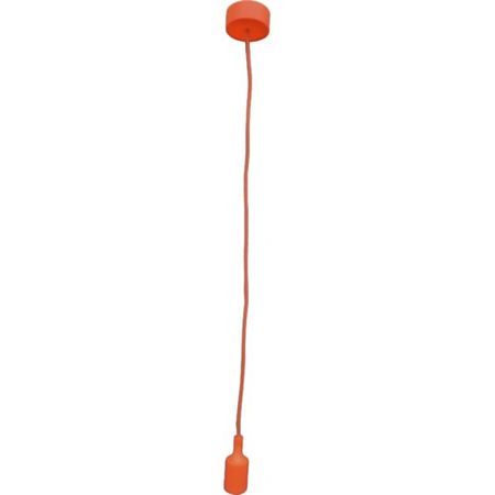  Pendul Silicone, 1 x E27, 60W, 74 x 10 x 10 cm, portocaliu