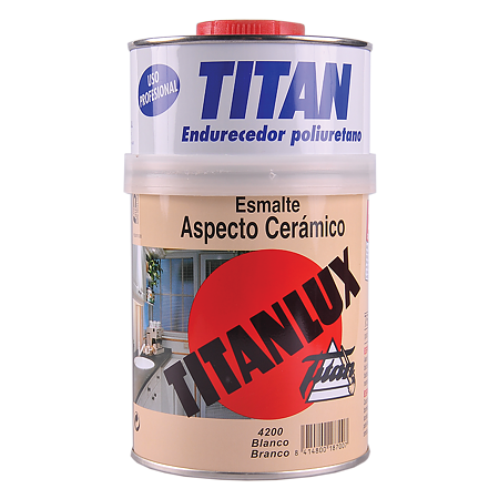Email aspect ceramic Titan Titanlux, alb satinat, interior/exterior, 0,75l 
