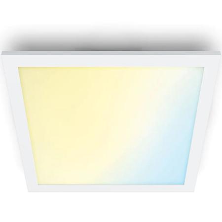 Plafoniera LED WiZ SuperSlim, plastic/metal, 12 W, alb, 30 x 30 x 4.2 cm