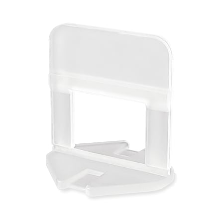 Distantier clips autonivelant, pentru placi cu grosimea de 3-12mm, polipropilena, alb, rost 1,5 mm, 50 bucati
