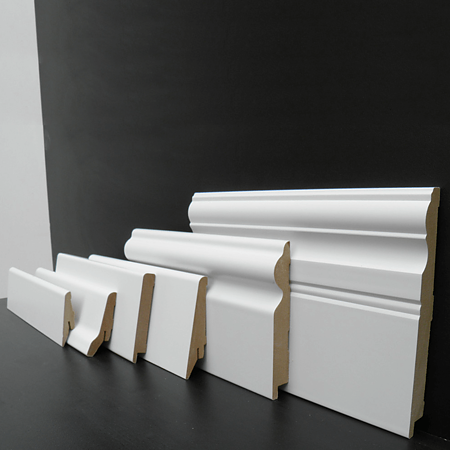 Plinta parchet, MDF, alb, 2800x60x23 mm