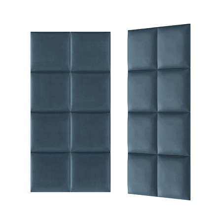 Panou decorativ tapitat, Simple R74, albastru, patrat, 300 x 300 x 37 mm