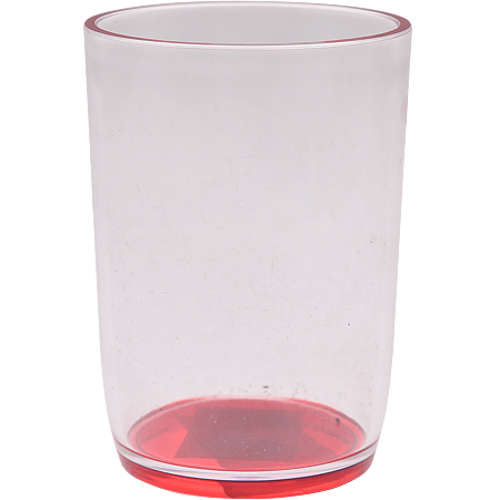 Pahar de baie Romtatay Daloa, plastic, rosu, 7,1 x 7,1 x 15 cm