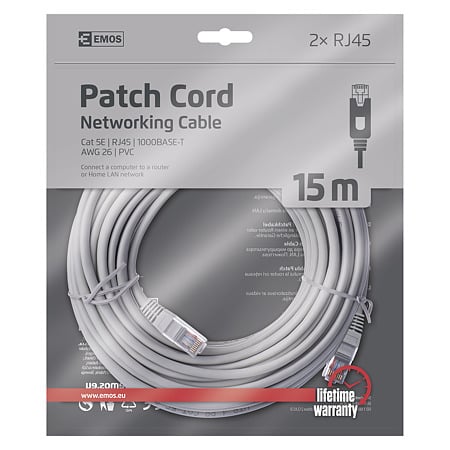 Cablu UTP Emos, CAT5E, 15 m