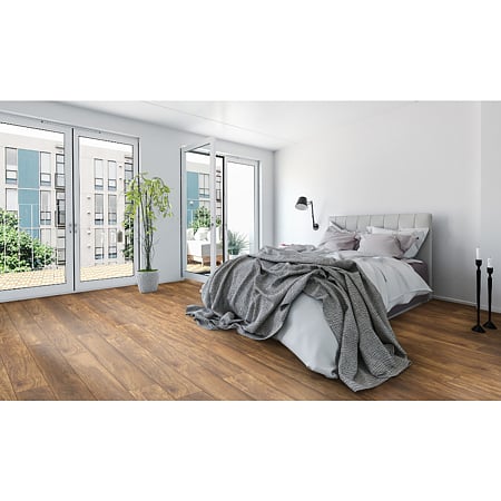 Parchet laminat 12 mm Kronospan Atlantic 8155 Appalachian Hickory, nuanta medie, stejar, clasa de trafic 33, 1 click 2 go, 1285 x 192 mm