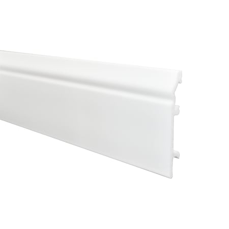 Plinta pardoseala, Opal 80, polimer dur, rezistenta la apa, alb, 2200 x 80 x 16 mm