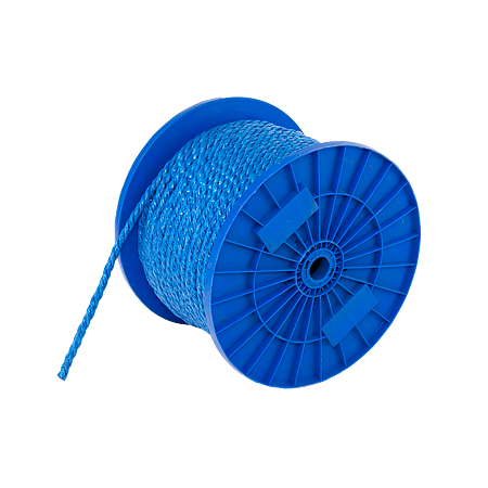 Franghie din polipropilena, rasucita, 8 mm, albastru