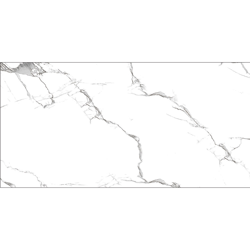 Faianta baie Lucinda White, alb, lucios, aspect de marmura, 59.5 x 29.5 cm 29.5