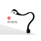 Lampa LED brat flexibil, FLEXI R, carcasa neagra, alb rece