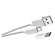 Set de incarcare SMART Emos, adaptor USB de retea + cablu micro USB 1 m + USB-C adaptor, dual, alb