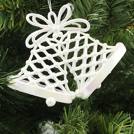 Decoratiune de Craciun clopotei, plastic, 10 x 8 cm
