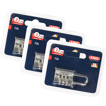 Lacat din alama, Abus 724, l 20mm, cu cifru