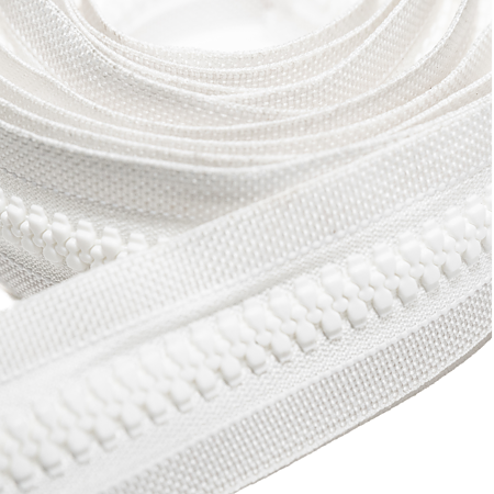 Fermoar pentru termolipire, alb, 3 m