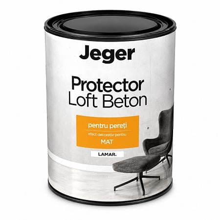 Lac protector efect decorativ Jeger Loft Beton, mat, incolor, 1 l
