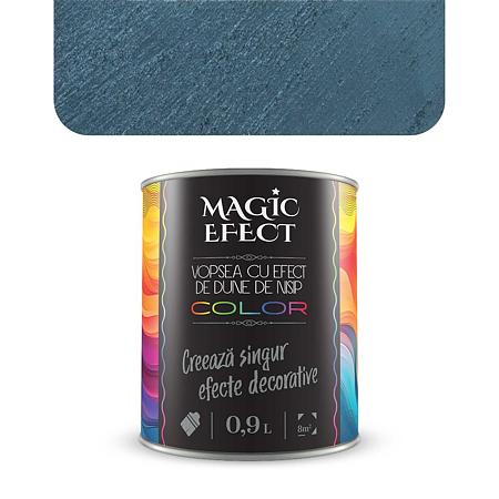 Pachet vopsea efect decorativ Magic Efect Dune Electric Blue 27, pe baza de apa, 1 + 1 gratis, pensula inclusa