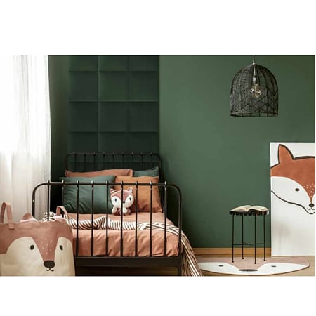 Panou decorativ tapitat, Simple R38, verde, patrat, 300 x 300 x 37 mm