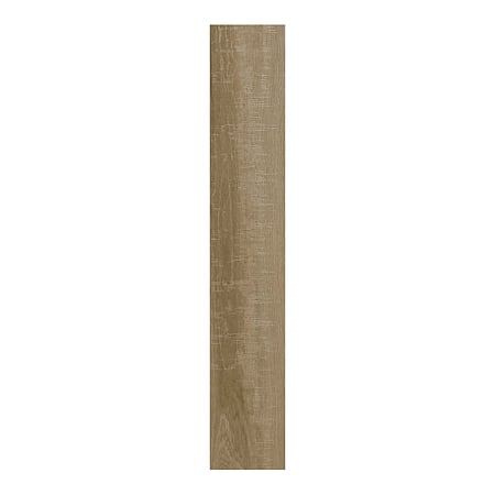Gresie tip parchet interior-exterior Kai Segura, portelanata, maro, aspect de lemn, finisaj mat, 20.4 x 120.4 cm
